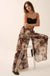 Billowing Blooms Floral Chiffon Wide-Leg Pants - ShopPromesa