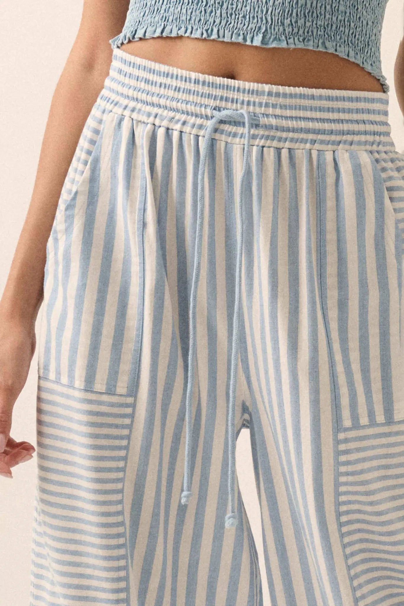 Jump for Joy Striped Drawstring Parachute Pants - ShopPromesa