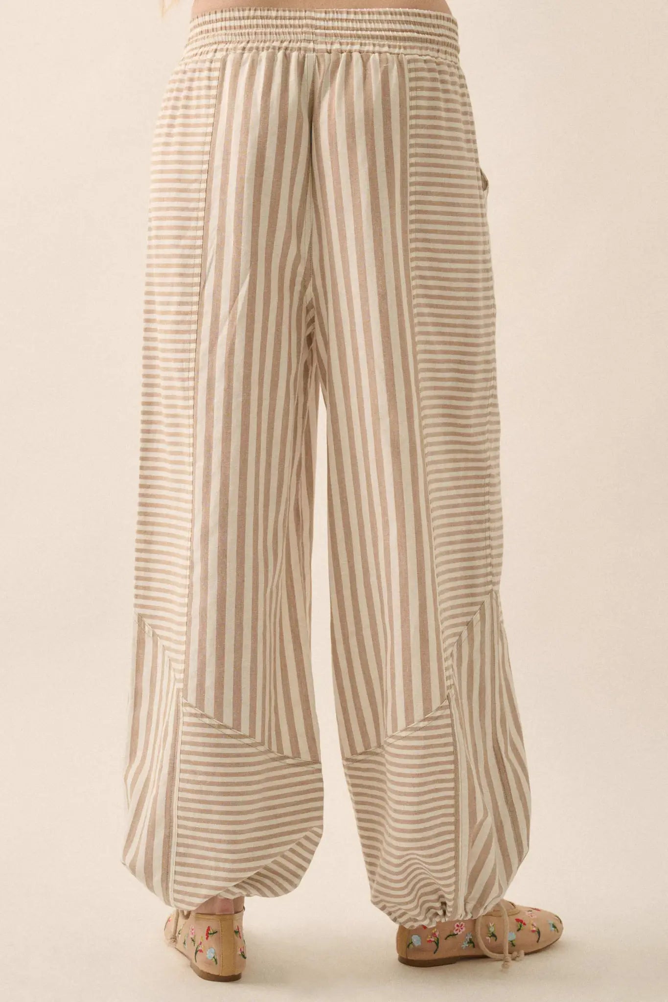 Jump for Joy Striped Drawstring Parachute Pants - ShopPromesa
