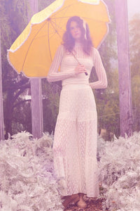 Dreamy Delight Floral Lace Ruffled Wide Leg Pants - ShopPromesa