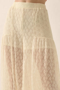 Dreamy Delight Floral Lace Ruffled Wide Leg Pants - ShopPromesa