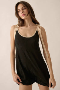 Lazy Daisy Floral Jacquard-Knit Cami Romper - ShopPromesa