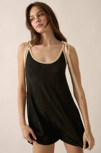 Lazy Daisy Floral Jacquard-Knit Cami Romper - ShopPromesa