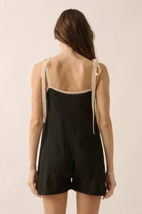 Lazy Daisy Floral Jacquard-Knit Cami Romper - ShopPromesa