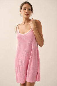 Lazy Daisy Floral Jacquard-Knit Cami Romper - ShopPromesa