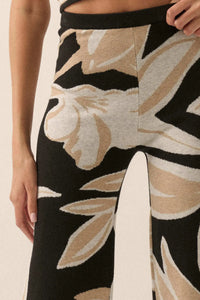 Jungle Vibes Tropical Jacquard Knit Pants - ShopPromesa