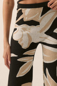 Jungle Vibes Tropical Jacquard Knit Pants - ShopPromesa