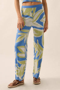 Jungle Vibes Tropical Jacquard Knit Pants - ShopPromesa