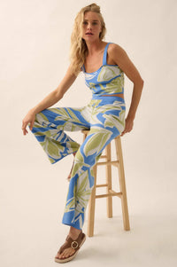 Jungle Vibes Tropical Jacquard Knit Pants - ShopPromesa