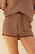 Happy Days Striped Drawstring Sweater Shorts