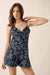 Blooming Blues Floral Jacquard Denim Romper - ShopPromesa