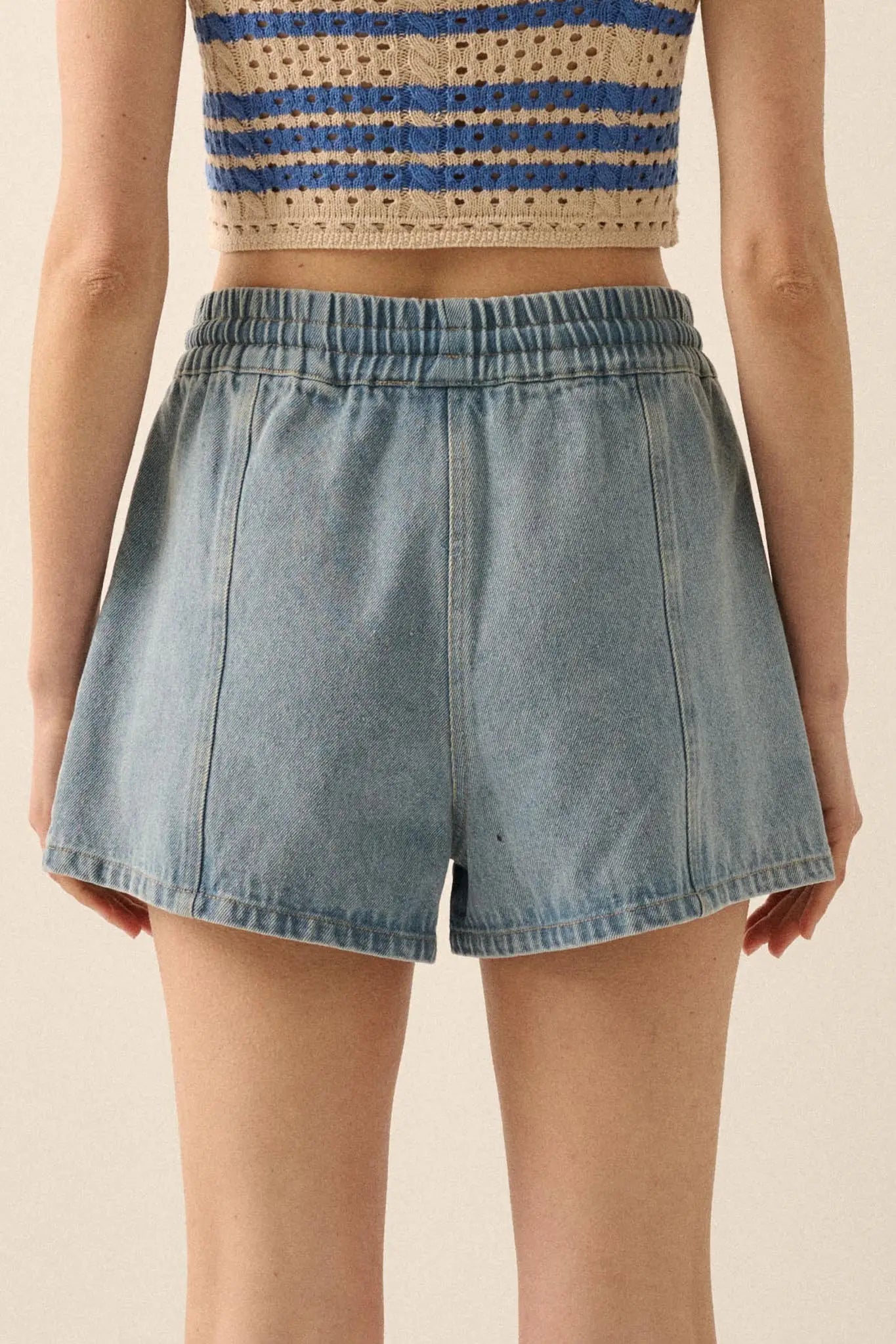 Brand New Day Denim Drawstring Shorts