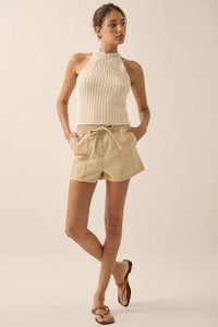 Brand New Day Denim Drawstring Shorts - ShopPromesa