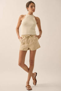 Brand New Day Denim Drawstring Shorts - ShopPromesa