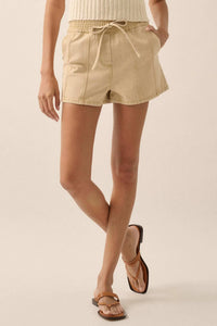 Brand New Day Denim Drawstring Shorts - ShopPromesa