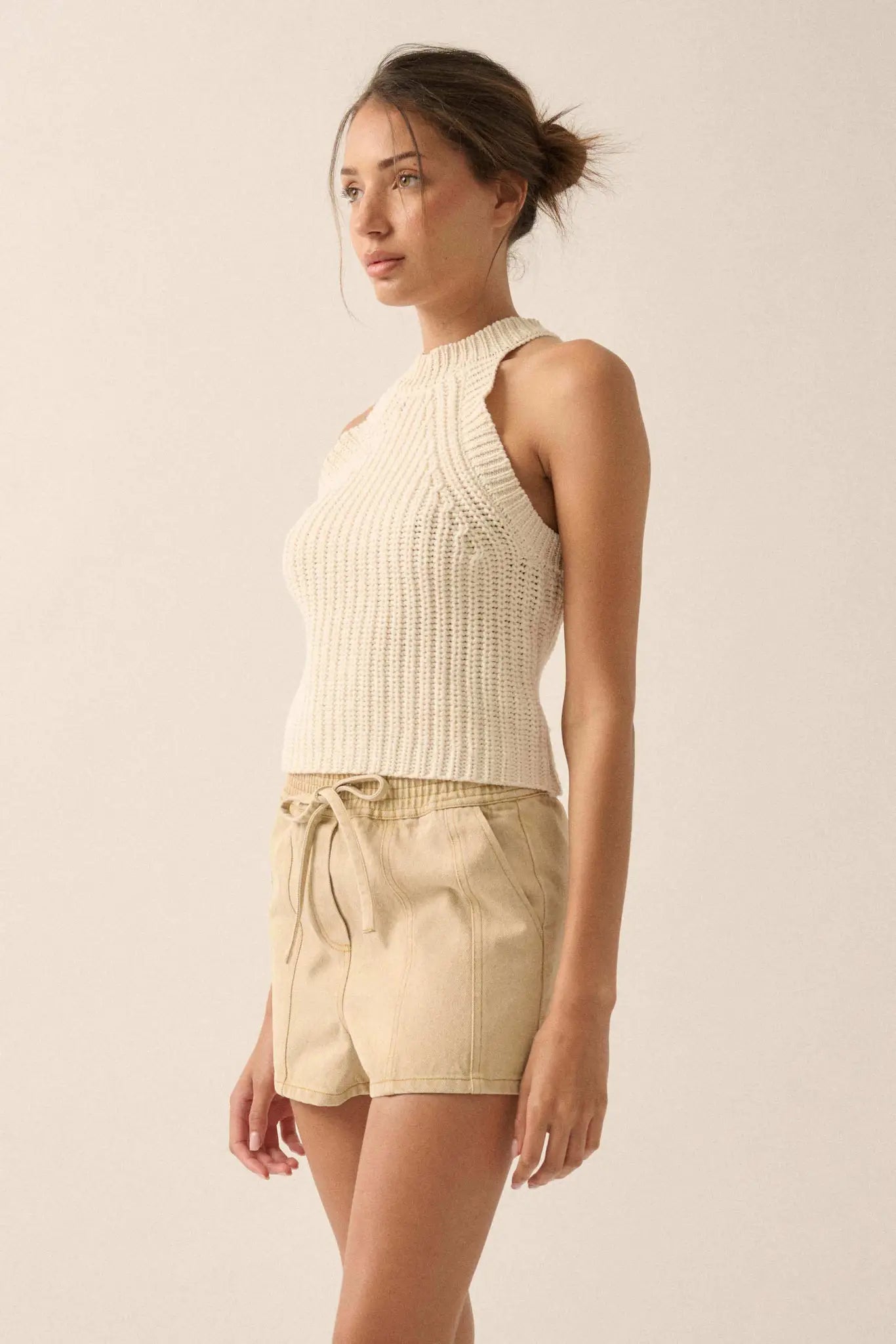 Brand New Day Denim Drawstring Shorts - ShopPromesa