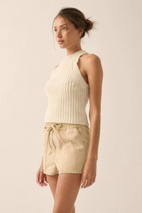 Brand New Day Denim Drawstring Shorts - ShopPromesa