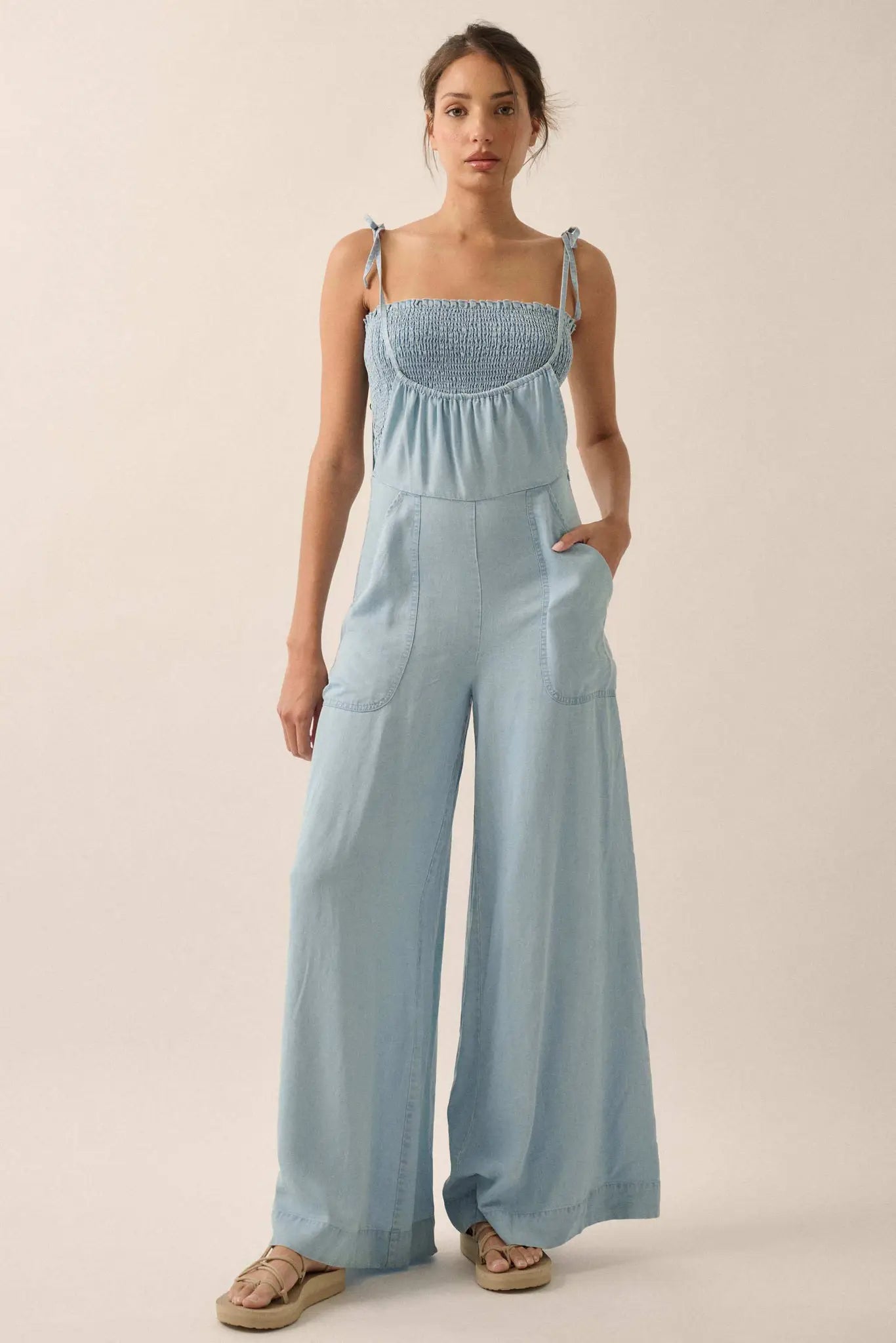 True Blue Denim Overall Jumpsuit and Tube Top Set - ShopPromesa