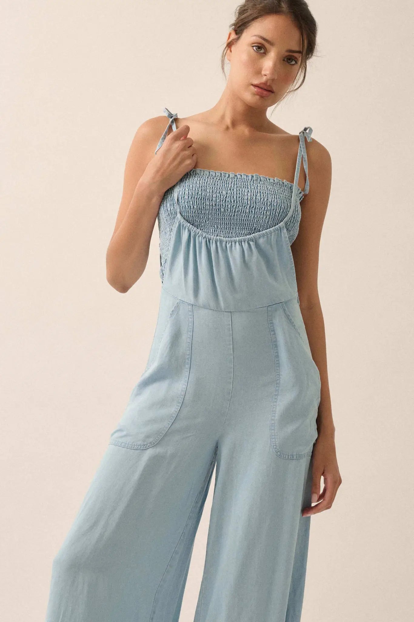 True Blue Denim Overall Jumpsuit and Tube Top Set - ShopPromesa