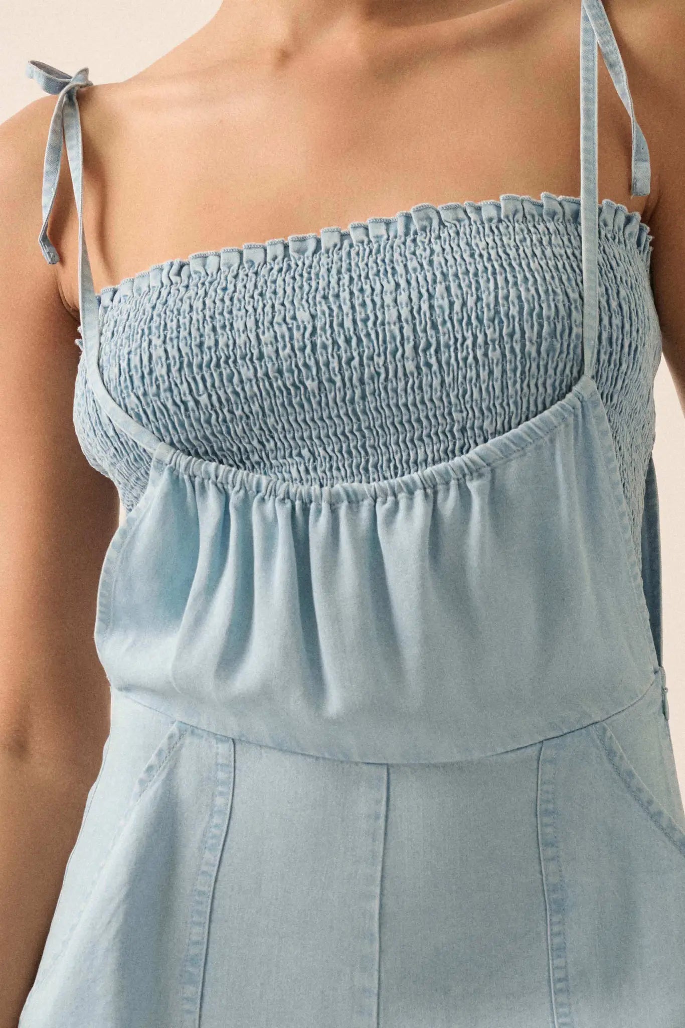 True Blue Denim Overall Jumpsuit and Tube Top Set - ShopPromesa