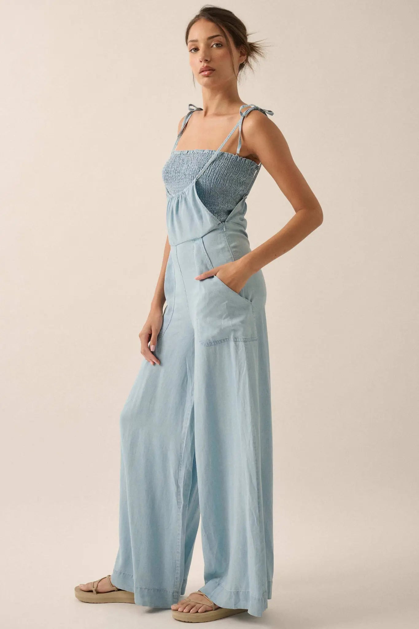 True Blue Denim Overall Jumpsuit and Tube Top Set - ShopPromesa