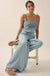 True Blue Denim Overall Jumpsuit and Tube Top Set - ShopPromesa