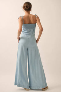 True Blue Denim Overall Jumpsuit and Tube Top Set - ShopPromesa