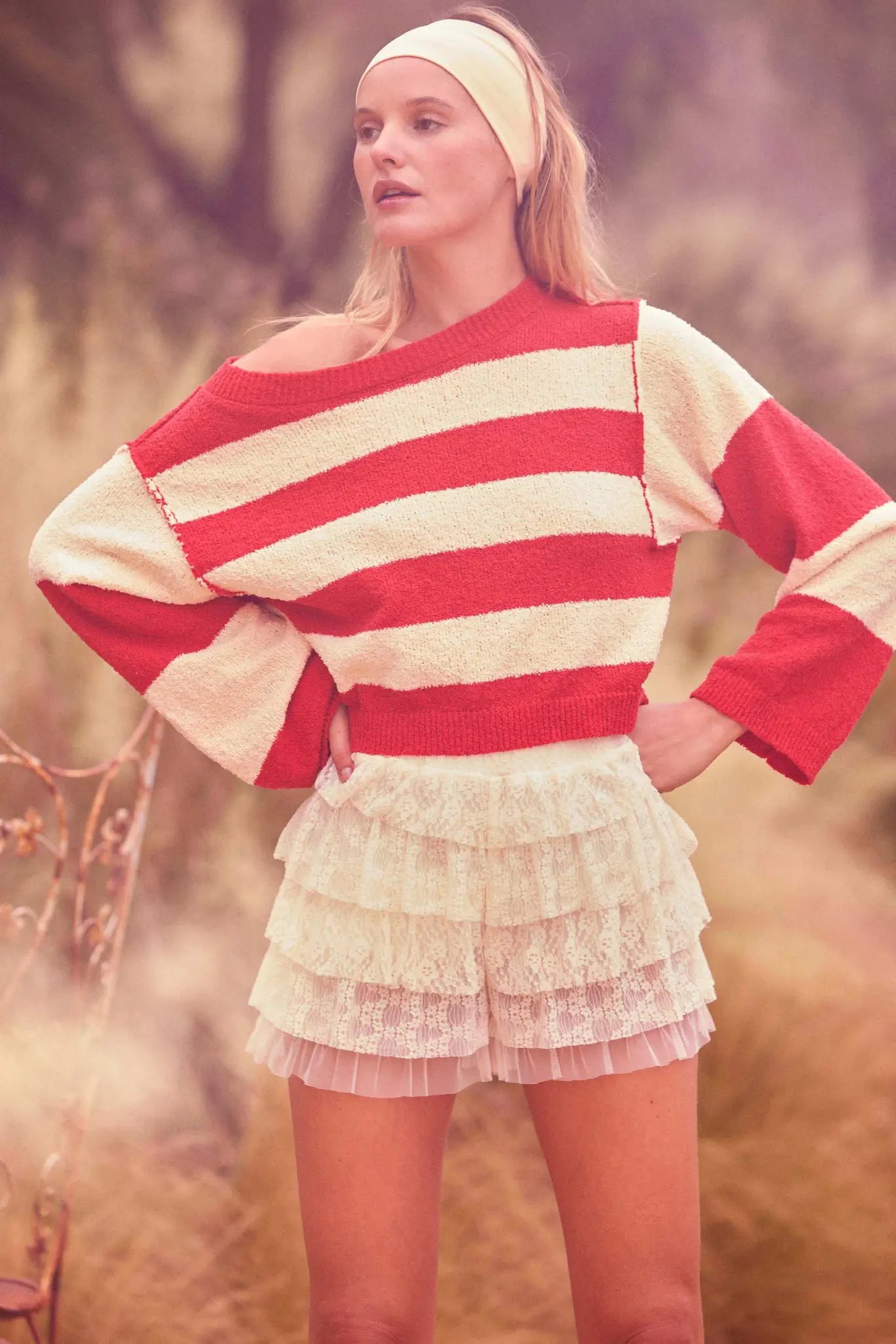 Dolly Dear Ruffled Lace and Mesh Bloomer Shorts - ShopPromesa