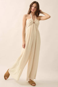 Quiet Confidence High-Waist Halter Jumpsuit - ShopPromesa