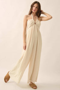 Quiet Confidence High-Waist Halter Jumpsuit - ShopPromesa