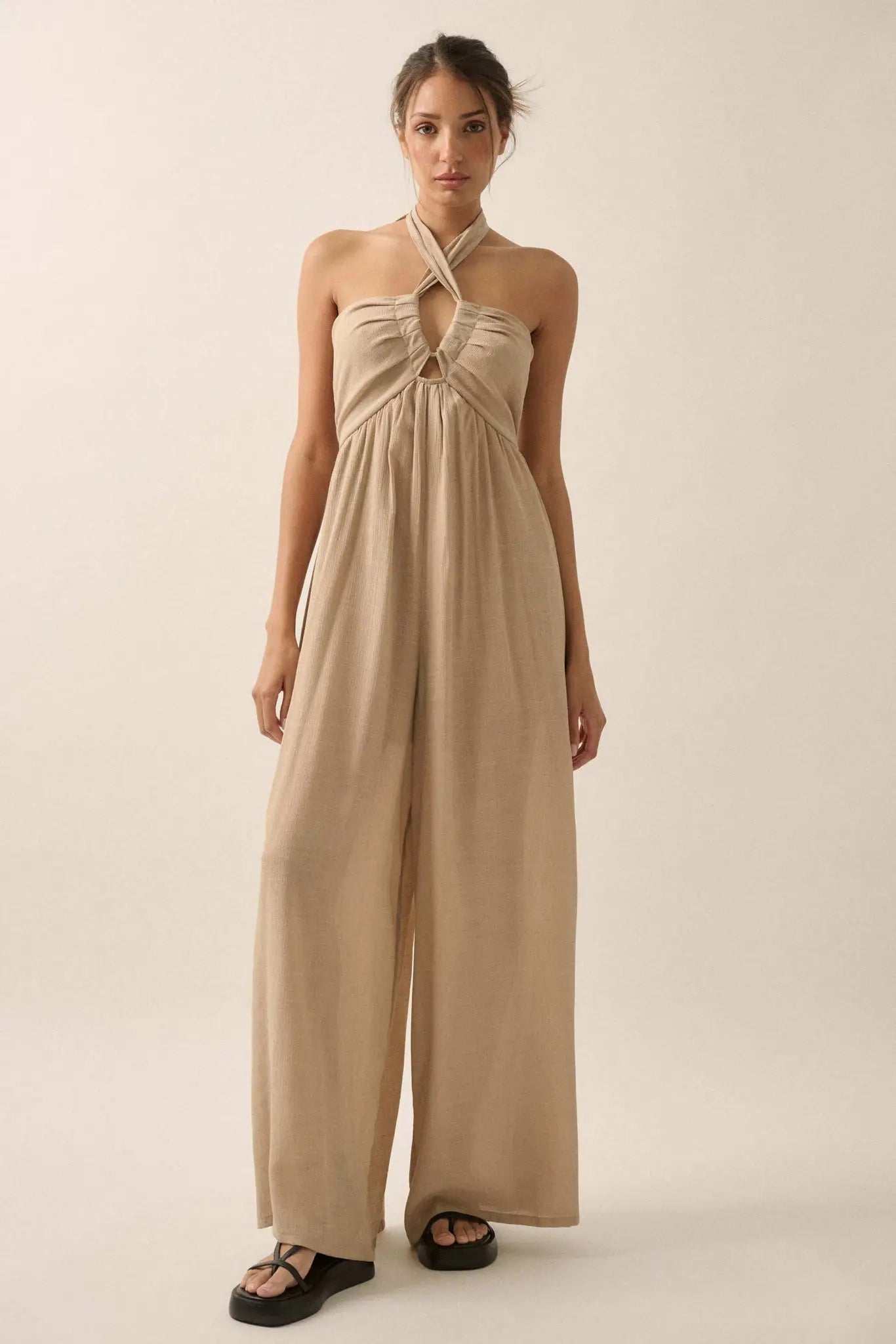 Quiet Confidence High-Waist Halter Jumpsuit - ShopPromesa
