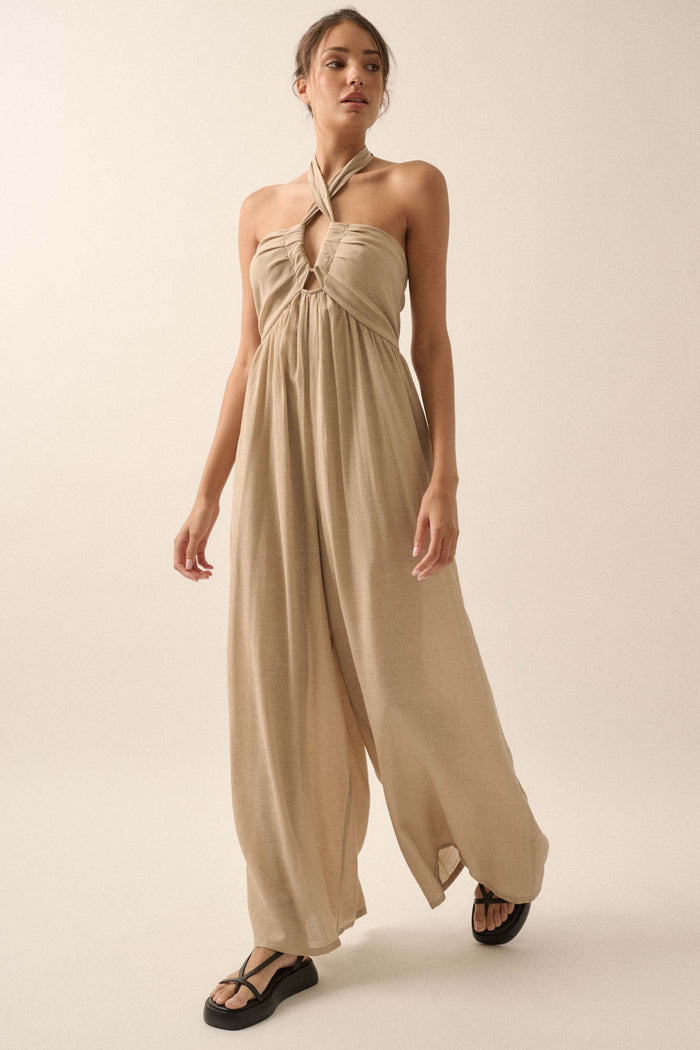 Quiet Confidence High-Waist Halter Jumpsuit - ShopPromesa