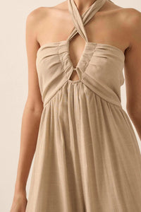 Quiet Confidence High-Waist Halter Jumpsuit - ShopPromesa