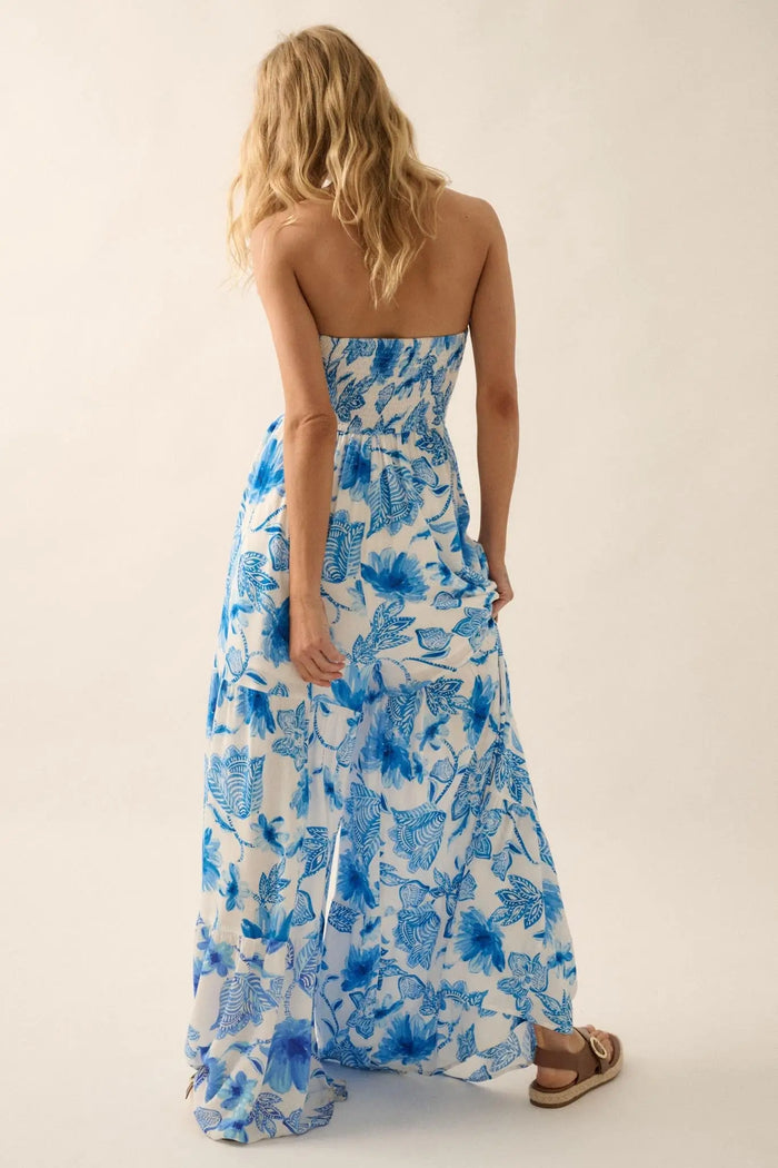 Sweet Season Floral Strapless Wide-Leg Jumpsuit - ShopPromesa