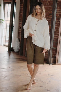 Promise the Label Textured Knit Sweater Shorts - ShopPromesa