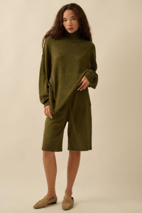 Promise the Label Textured Knit Sweater Shorts - ShopPromesa