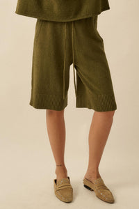 Promise the Label Textured Knit Sweater Shorts - ShopPromesa
