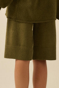 Promise the Label Textured Knit Sweater Shorts - ShopPromesa