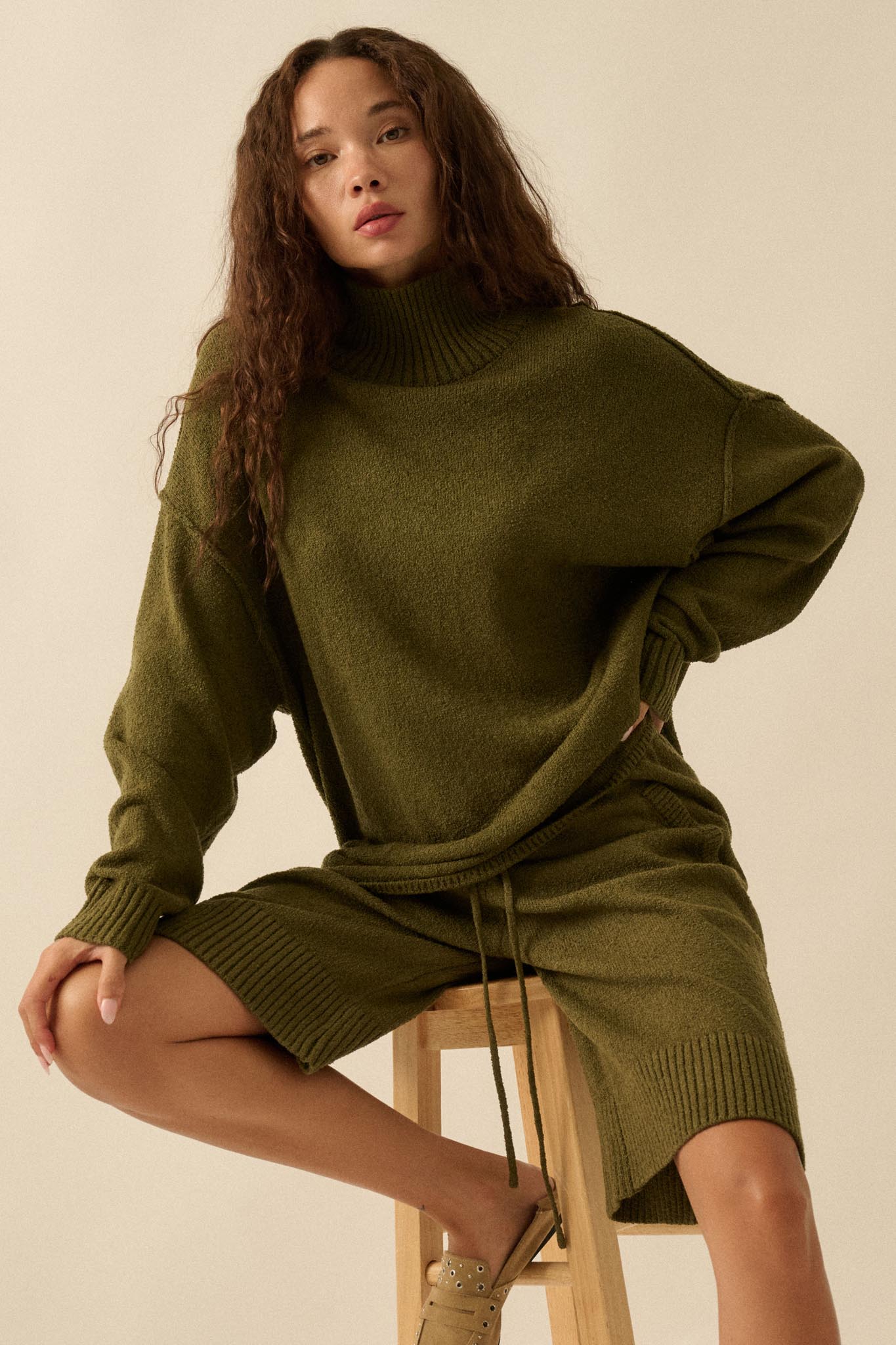 Promise the Label Textured Knit Sweater Shorts - ShopPromesa