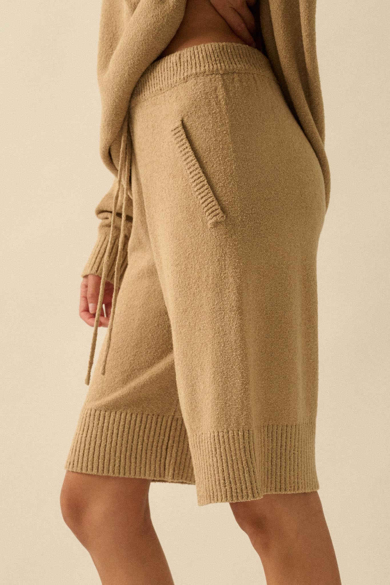 Promise the Label Textured Knit Sweater Shorts - ShopPromesa