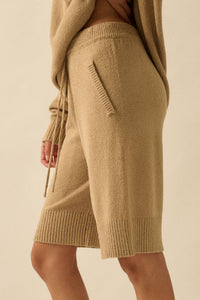 Promise the Label Textured Knit Sweater Shorts - ShopPromesa