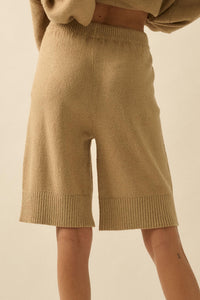 Promise the Label Textured Knit Sweater Shorts - ShopPromesa