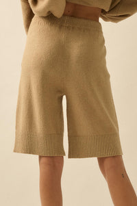 Promise the Label Textured Knit Sweater Shorts - ShopPromesa