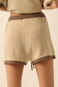 Easy Breezy Contrast Knit Drawstring Shorts - ShopPromesa