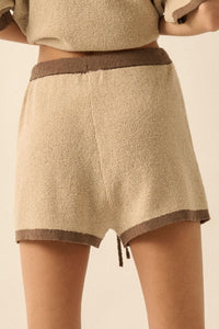 Easy Breezy Contrast Knit Drawstring Shorts - ShopPromesa