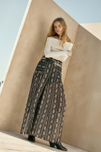 Petal Pusher Floral mesh Wide-Leg Pants - ShopPromesa