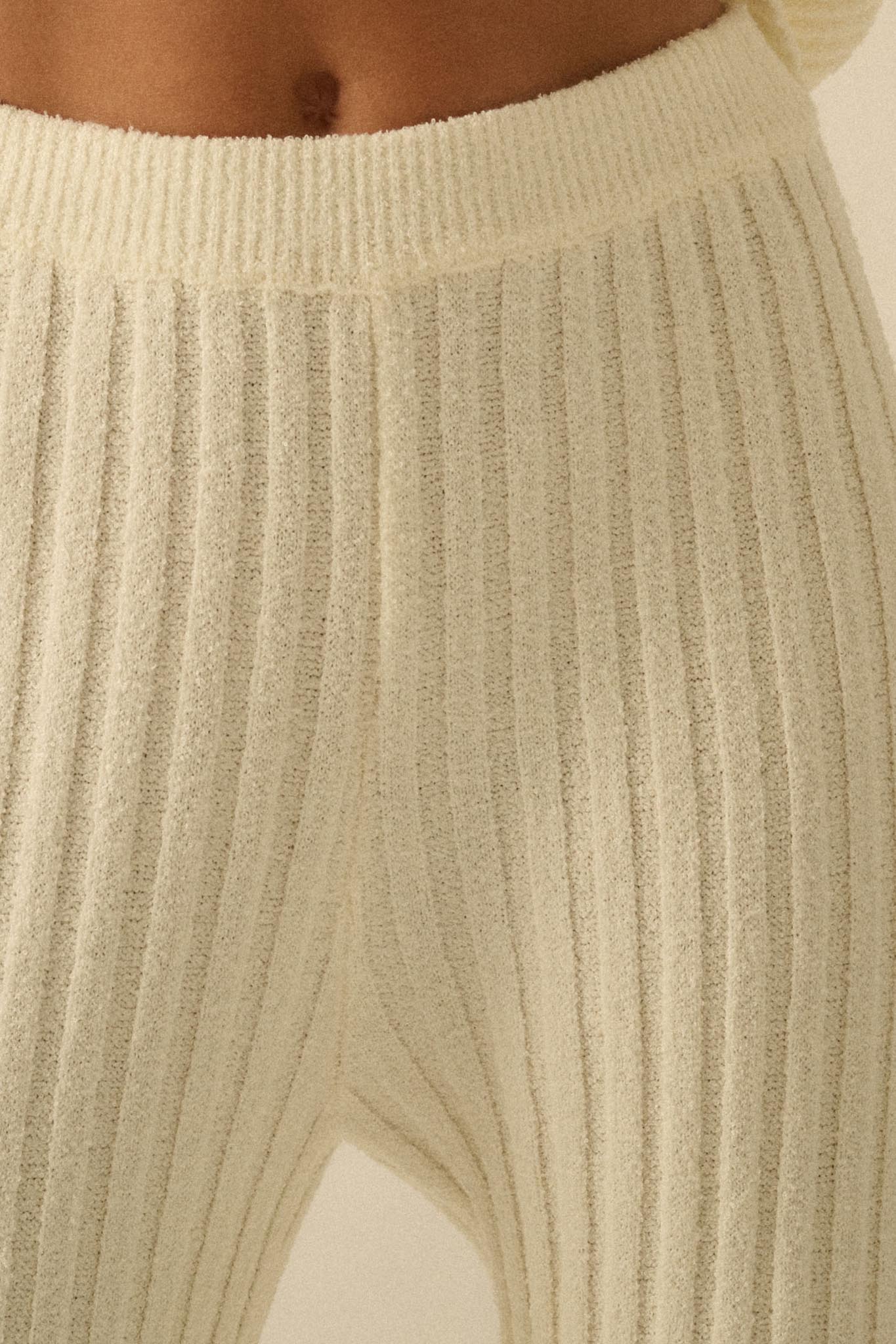 Promise the Label Textured Rib-Knit Sweater Pants - ShopPromesa