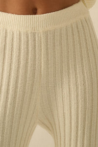Promise the Label Textured Rib-Knit Sweater Pants - ShopPromesa