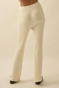 Promise the Label Textured Rib-Knit Sweater Pants - ShopPromesa