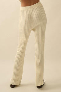 Promise the Label Textured Rib-Knit Sweater Pants - ShopPromesa